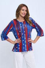Load image into Gallery viewer, Plus Size Merrow Sleeve Three Quarter Sleeve-1058BN-QXD1-D005