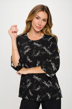 Load image into Gallery viewer, Plus Size Stretchy Merrow Top Quarter Sleeve -1058BN-QXP1-W457