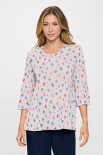 Load image into Gallery viewer, Plus Size Stretchy Merrow Top Quarter Sleeve -1058BN-QXP1-W463