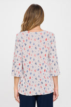 Load image into Gallery viewer, Plus Size Stretchy Merrow Top Quarter Sleeve -1058BN-QXP1-W463