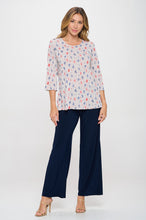 Load image into Gallery viewer, Plus Size Stretchy Merrow Top Quarter Sleeve -1058BN-QXP1-W463