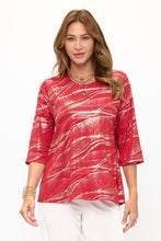 Load image into Gallery viewer, Plus Size Merrow Top Quarter Sleeve -1058HF-QXD1-F032