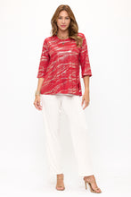 Load image into Gallery viewer, Plus Size Merrow Top Quarter Sleeve -1058HF-QXD1-F032