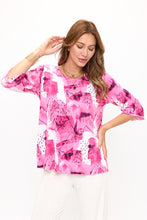 Load image into Gallery viewer, Plus Size Merrow Top Quarter Sleeve -1058HT-QXP1-W475 - Jostar Online