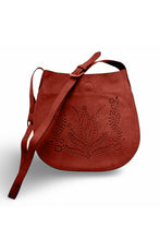 Load image into Gallery viewer, Floral Laser Cut Vegan Leather Bag