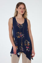 Load image into Gallery viewer, Print Shark Bite Hem Tank- 2057HT-TRD1-D012