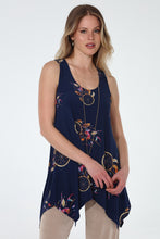 Load image into Gallery viewer, Print Shark Bite Hem Tank- 2057HT-TRD1-D012