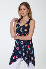 Load image into Gallery viewer, Print Shark Bite Hem Tank- 2057HT-TRD1-D019