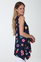 Load image into Gallery viewer, Print Shark Bite Hem Tank- 2057HT-TRD1-D019