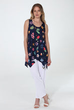 Load image into Gallery viewer, Print Shark Bite Hem Tank- 2057HT-TRD1-D019