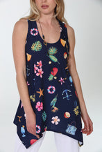 Load image into Gallery viewer, Print Shark Bite Hem Tank- 2057HT-TRD1-D019