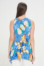 Load image into Gallery viewer, Print HIT Shark Bite Hem Tank- 2057HT-TRP1-W345