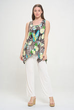 Load image into Gallery viewer, Print HIT Shark Bite Hem Tank- 2057HT-TRP1-W345