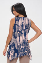 Load image into Gallery viewer, Print Shark Bite Hem Tank- 2057HT-TRP1-W341