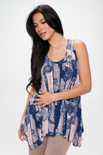 Load image into Gallery viewer, Print Shark Bite Hem Tank- 2057HT-TRP1-W341