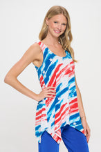 Load image into Gallery viewer, Print Shark Bite Hem Tank- 2057HT-TRP1-W384