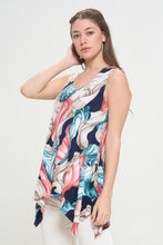 Load image into Gallery viewer, Print Shark Bite Hem Tank- 2057HT-TRP1-W396