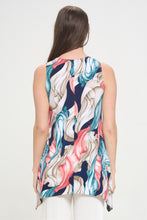 Load image into Gallery viewer, Print Shark Bite Hem Tank- 2057HT-TRP1-W396