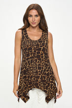 Load image into Gallery viewer, Print Shark Bite Hem Tank- 2057HT-TRP1-W406