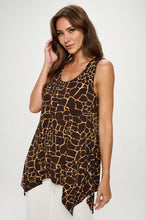 Load image into Gallery viewer, Print Shark Bite Hem Tank- 2057HT-TRP1-W406