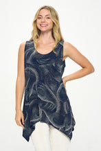 Load image into Gallery viewer, Print Shark Bite Hem Tank- 2057HT-TRP1-W411