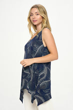 Load image into Gallery viewer, Print Shark Bite Hem Tank- 2057HT-TRP1-W411