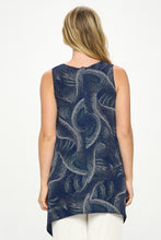 Load image into Gallery viewer, Print Shark Bite Hem Tank- 2057HT-TRP1-W411