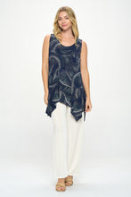 Load image into Gallery viewer, Print Shark Bite Hem Tank- 2057HT-TRP1-W411