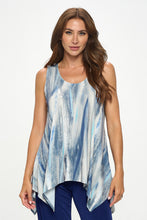Load image into Gallery viewer, Print Shark Bite Hem Tank- 2057HT-TRP1-W413