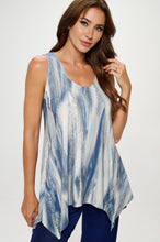 Load image into Gallery viewer, Print Shark Bite Hem Tank- 2057HT-TRP1-W413