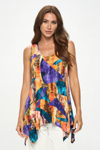 Load image into Gallery viewer, Print Shark Bite Hem Tank- 2057HT-TRP1-W417