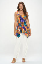 Load image into Gallery viewer, Print Shark Bite Hem Tank- 2057HT-TRP1-W417