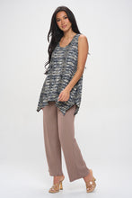 Load image into Gallery viewer, Print Shark Bite Hem Tank- 2057HT-TRP1-W421