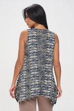 Load image into Gallery viewer, Print Shark Bite Hem Tank- 2057HT-TRP1-W421