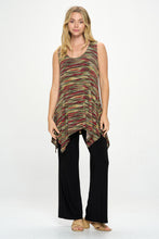 Load image into Gallery viewer, Print Shark Bite Hem Tank- 2057HT-TRP1-W426