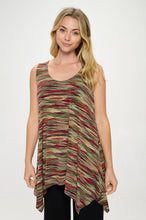 Load image into Gallery viewer, Print Shark Bite Hem Tank- 2057HT-TRP1-W426