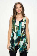 Load image into Gallery viewer, Print Shark Bite Hem Tank- 2057HT-TRP1-W427