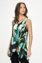 Load image into Gallery viewer, Print Shark Bite Hem Tank- 2057HT-TRP1-W427