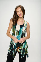 Load image into Gallery viewer, Print Shark Bite Hem Tank- 2057HT-TRP1-W427