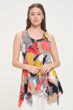 Load image into Gallery viewer, Print Shark Bite Hem Tank- 2057HT-TRP1-W430