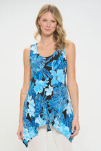 Load image into Gallery viewer, Print HIT Shark Bite Hem Tank- 2057HT-TRP1-W436