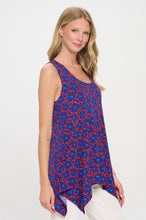 Load image into Gallery viewer, Print Shark Bite Hem Tank- 2057HT-TRP1-W444