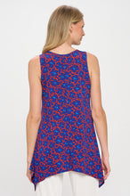 Load image into Gallery viewer, Print Shark Bite Hem Tank- 2057HT-TRP1-W444