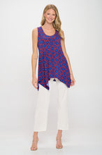 Load image into Gallery viewer, Print Shark Bite Hem Tank- 2057HT-TRP1-W444