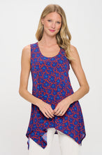 Load image into Gallery viewer, Print Shark Bite Hem Tank- 2057HT-TRP1-W444