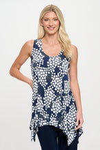 Load image into Gallery viewer, Print Shark Bite Hem Tank- 2057HT-TRP1-W454