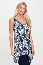 Load image into Gallery viewer, Print Shark Bite Hem Tank- 2057HT-TRP1-W454