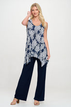 Load image into Gallery viewer, Print Shark Bite Hem Tank- 2057HT-TRP1-W454