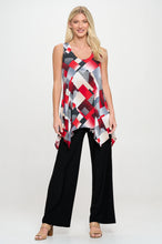 Load image into Gallery viewer, Print Shark Bite Hem Tank- 2057HT-TRP1-W455