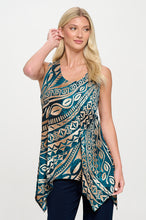 Load image into Gallery viewer, Print Shark Bite Hem Tank- 2057HT-TRP1-W459